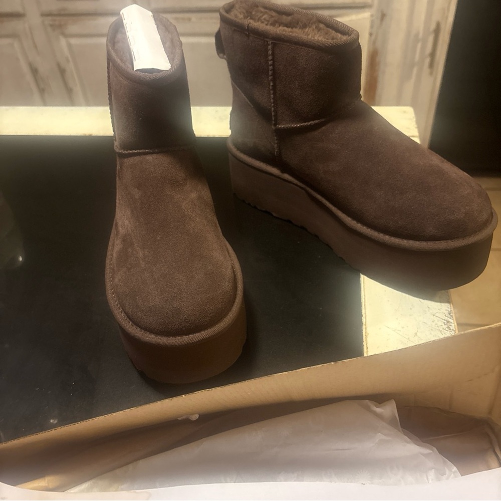 UGG Chocolate Brown Women's Platform Boots